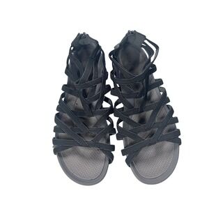 Baretraps Gladiator Sandals Women's Strap Zip Up Comfort Gray Size 10 Preowned